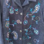 Napa Valley Blue Embroidered Cardigan Jacket Size M Size M Photo 2