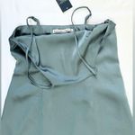Abercrombie & Fitch NWT  High Neck Satin Mini Dress - Teal - XS Photo 2