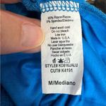 Lulus Blue High Slit Ruched Maxi Dress Women’s M Spaghetti Strap Baddie Bodycon Photo 7