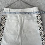 Anthropologie  Pilcro and the Letterpress Embroidered Denim Cream Skirt Sz 0P Photo 4