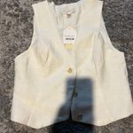 Monteau NWT  linen blend vest top small Photo 3