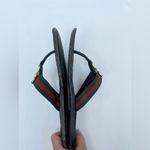 Gucci  Black Leather GG Lifford  T strap Web thong sandals EU 37 Photo 9