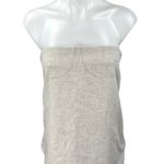 We Wore What Women's Beige Sleeveless Strapless Zip Bandeau Tube Tank Top Size 0 Photo 0