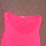 Peach Love California  neon electric pink sleeveless stretch bodysuit Photo 1