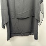 Chico's  Black Double-Layer‎ East West Flowy Top Size 3 (L) Photo 3