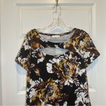 Paradox Black Multicolor Floral Knit Cutout Short Sleeve Top size 1X Photo 4