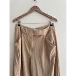 Veronica Beard Marbeau Wide-Leg Pants in Stone Khaki Size 14 Photo 4