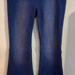 Free People We the Free Penny Pull On Flare Jeans Dark Wash Denim Boho Size 28 Photo 0