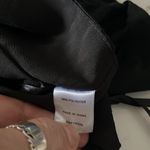 superdown Black Puffer Sleeve Satin Crop Top With Zipper In Back Photo 3