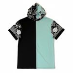 Fresh Laundry Short Sleeve Graphic Hoodie Tee, Women’s Size L, Two Photo 1