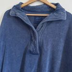 Aerie  Getaway Quarter Snap Sweatshirt Blue Size XL Photo 3