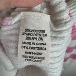 Jessica Simpson  Pink Striped Sweater Sz M V-Neck Pullover Country‎ Club Preppy Photo 5