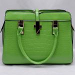 Hernan Bag Collection Women's Shoulder Bag Handbag Purse Croc Embossed Purse Green Photo 9