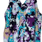 Gap  Sleeveless Blouse Size Medium Colorful Floral Pattern Womens Polyester Light Photo 3