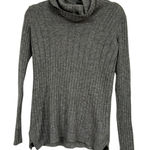 Theory  Grey Cashmere Ribbed Turtleneck Sweater Womens XS Gray Fall Preppy Photo 0