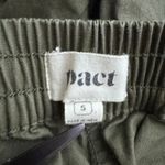 Pact  Woven Twill Utility Olive Green Organic Cotton Joggers Pants Size Small Photo 4