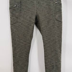 Eddie Bauer  Leggings Olive Green Black Zip Thigh Pockets Ankle Length Athletic M Photo 0