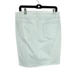 Talbots  Classic Cotton White Mid Rise Knee Length Jean Skirt Stretch Pockets 10 Photo 3
