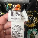 Karin Stevens  20w Black Multi Color Tutti Fruitti Floral Dress V Neck Sleeveless Photo 1