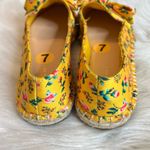Bandolino Floral Espadrille Shoes with Bow size 7.5M NWOT Yellow Pink Summer Photo 2