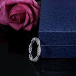 Boutique Women's Gold-Plated-925 Eternity Simulated Diamond Engagement‎ Band Ring … Photo 13