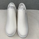 Journee Collection  Shoes Womens 8 Wide White Platform Slip On Wedge Sneaker NEW Photo 5
