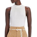 ALC Frank NWT A.L.C. | Large | $170 Payton White Airy Knit High Ribbed Neck Sleeveless Top Photo 0