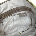 Michael Kors  Woven Chartreuse Straw Gold Leather Shoulder‎ Tote Handbag Purse Photo 7