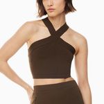 Babaton  Aritzia sculpt criss cross brown tank top Photo 0