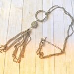 Inc NYC INC Long Silver chain CZ Tassel Necklace Photo 3