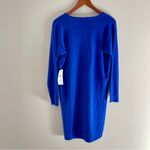 Ralph Lauren Lauren Royal Blue 100% Merino Wool V-Neck Sweater Dress NWT Size PL Photo 5