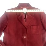 Façonnable Women’s Faconnable 100% Wool Maroon Coat Sz M Medium W Flaws Photo 10