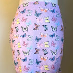 Forever 21  Mini Skirt Y2K fairy‎ Purple Butterfly Print Festival Party halloween Photo 0