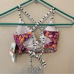 NWT Salt + Cove Lilac Multi Bikini Top Tie Back Pink Size undefined Photo 5