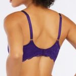 Savage X Fenty Unlined Shimmer Lace Underwire Bra: Purple Photo 4