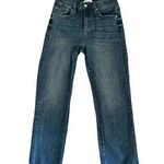 Pistola  blue high rise distressed Monroe slim raw jeans 27 #1989 Photo 0
