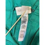 Chico's  1 Linen Blend Bermuda Shorts Women's‎ Small Kelly Green Roll Tab Hem Prep Photo 4