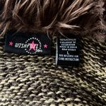 Wishfull Stars Women’s Brown Knit Sweater Jacket with Faux Fur collar cuff Large Photo 1