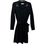 Eliza J NWT $148 Embellished Collar Long Sleeve Sweater Dress M 6 8 Photo 1