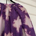 Ulla Johnson Emery Dress Cassis Blur Silk Ruffles Purple Cream Tie Dye Size 4 Photo 13