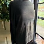 Armani Collezioni silk blend gray monochrome striped sweater, size medium Photo 0