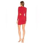 Michael Costello  Beautrix Cut Out Long Sleeve Mini Dress in Red Size XS Photo 2