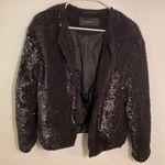 VERO MODA Starlight Jacket Black Sequin Teddy Bomber Photo 0