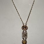 Premier Designs Premier Design Honey Amber Crystal Journey Gold Tone Necklace Photo 5