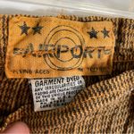 Airport Brown orange Houndstooth Pants Ladies Size Small Vintage USA paperbag Photo 3