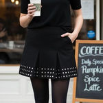 Kookai  black silver studded skirt Photo 0