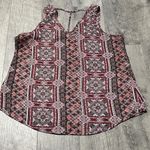 Pink Rose XL Women’s Patterned Blouse v neck tank top polyester Photo 2