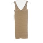 Aura NWT Sleeveless Ruched Bodycon Dress Tan Size S/M Small/Medium NEW Photo 5