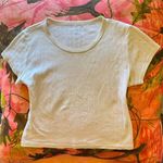 Brandy Melville white eyelet short sleeve t shirt crop top Photo 1