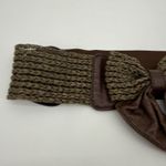 Unbranded Brown Woven Bow Belt Stretchy Accessory Size XS Photo 1